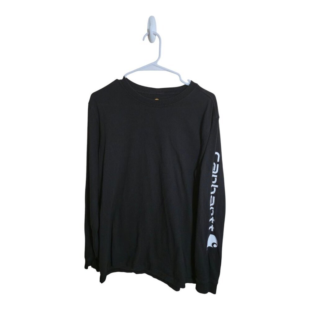 Carhartt Shirt Women M 8/10 Black Original FitGraphic Logo Gorpcore Work 103401